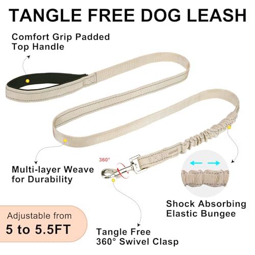 Dog Harness for Large Dogs (Beige / L: Chest 26"-32")