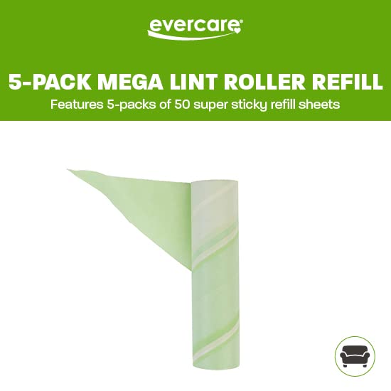 Pack of 6 10" Wide Large Surface Mega Pet Roller Refill (6-Pack Mega Refills (50 Sheets Each) / Pack of 6 (300 Sheet Count))