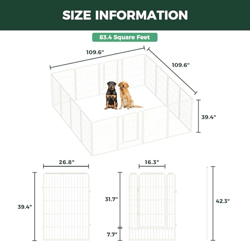 Rollick Dog Playpen (White / 40"H)
