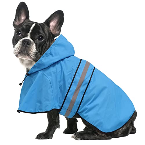 Waterproof Reflective Dog Raincoats (Blue / Small)