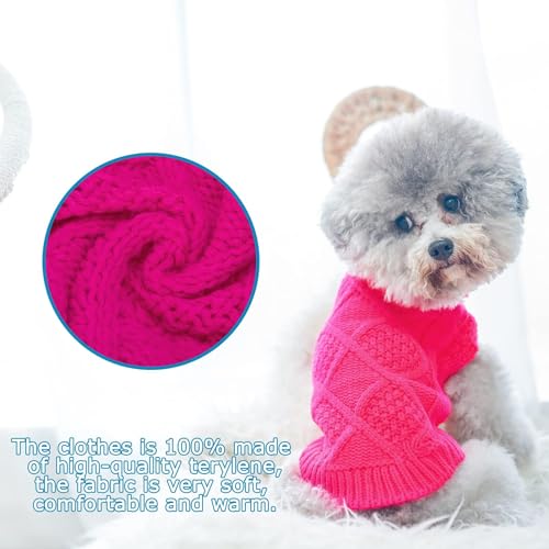 Turtleneck Dog Sweater (Small / Fushcia)