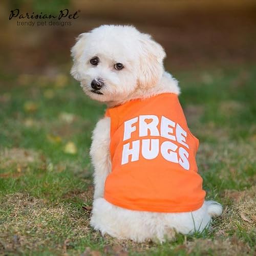 Dog Shirt 100% Cotton Free Hugs Shirts for Large Dogs (Large / Free Hugs)