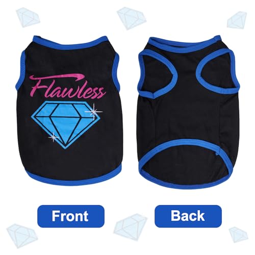 8 Pieces Pet Shirts Funny Dog Printed Clothes Dog Sleeveless Vests (Large)