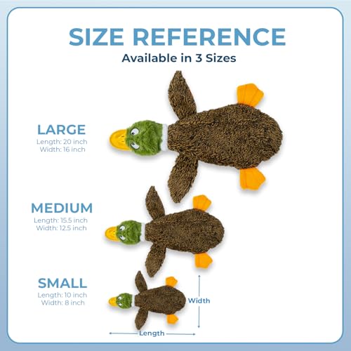 2-in-1 Stuffless Squeaky Dog Toy - Wild Duck, Pig, Medium (Multicolor/Pig & Wild Duck / Medium)