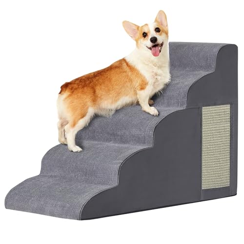 Dog Stairs for Small Dogs 22.6" H (Grey / 5-Step 22.6"H)
