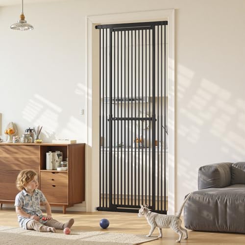 Extra Tall Cat Gate 51" (Black / 51-87"/130-220cm)