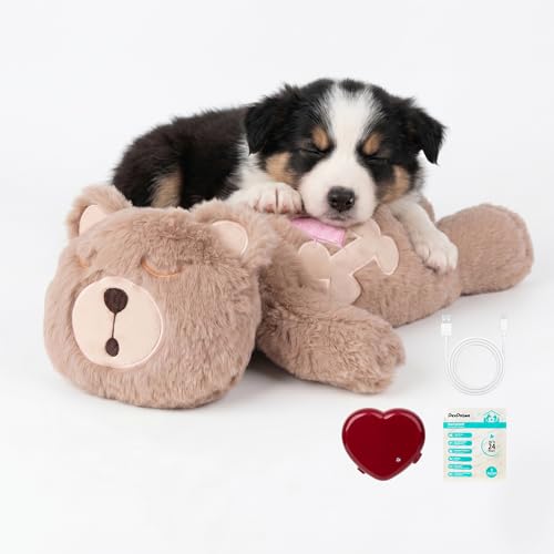 Heartbeat Dog Toy for Puppy Anxiety with Rechargeable Heartbeat