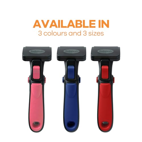 Deshedding Dog Brush for Short (blue / Small)