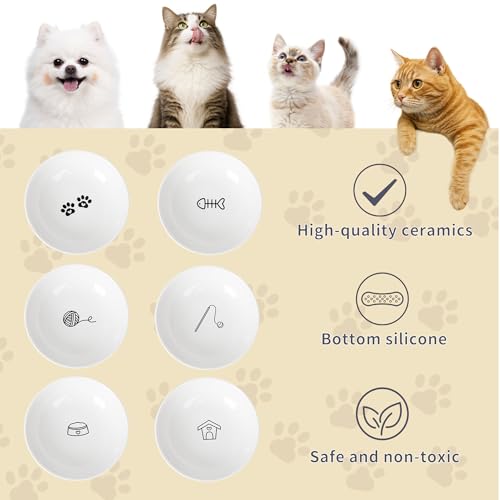 Non Slip Cat Food Bowls (white)