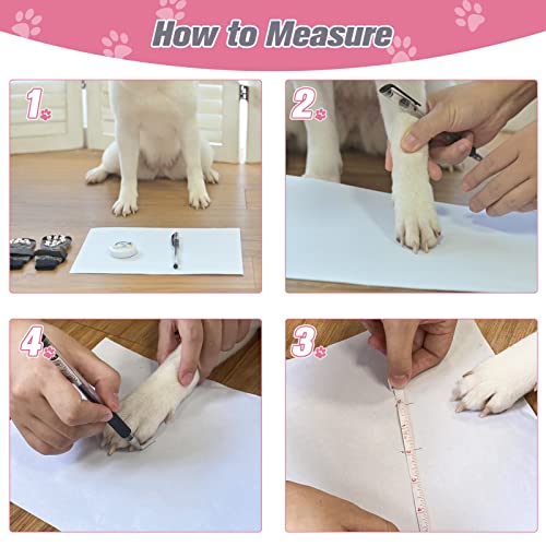6PCS Anti Slip Dog Socks to Prevent Licking Paws (Small (6 Count) / Pink and Grey)