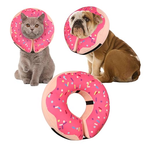 Inflatable Cone Collar for Large Medium Small Dogs (Pink / XL（neck 18"-23"）)