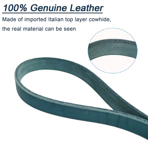 Leather Dog Leash 6ft x 3 (6 ft x 3/4 inch / Blue)