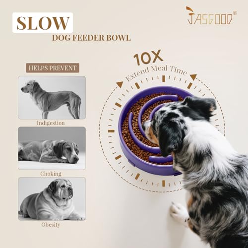 Slow Feeder Bowl for Large Dogs (Large / N-Taro purple)