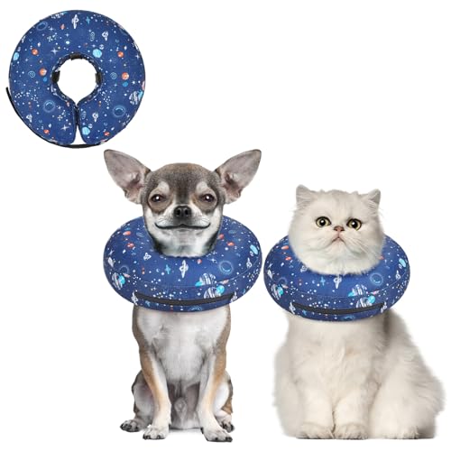 Inflatable Dog Cone Collar for Small Dogs Puppies Cats (Star / XS(Neck 4"-7"))