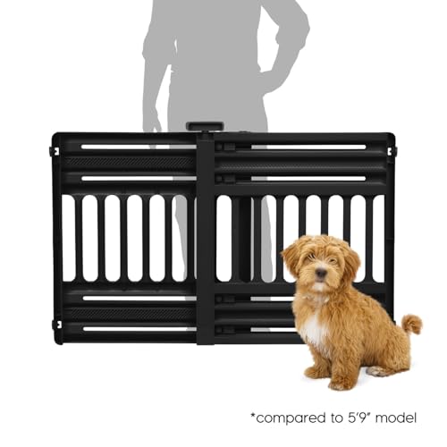 Pet Gate Adjustable Width (Black / 1 Pack)
