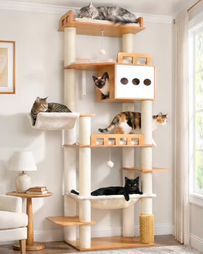 Modern Cat Tree (76 inches / Walnut)
