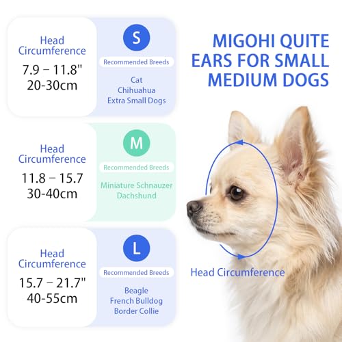 Dog Ear Cover Lightweight (Blue / Medium (Head: 11.8"–15.7"/30-40cm))