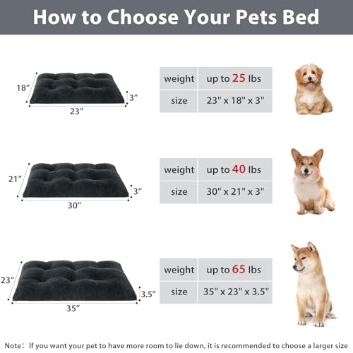 Dog Beds for Large Dogs (Navy / M(30x21 inch))