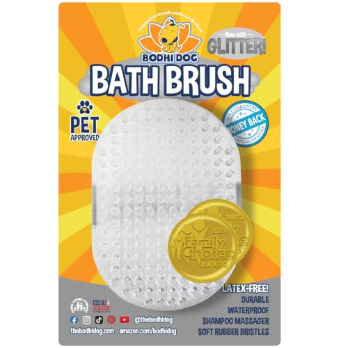 Shampoo Brush (1 Pack / Clear Silver Glitter)