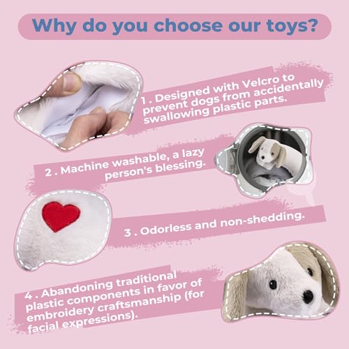 Heartbeat Puppy Toy for Dogs (White)