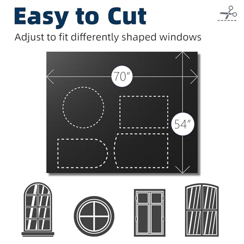 Portable Blackout Curtains 54"×70" (Black / 70"W x 54"L (Pack of 1))
