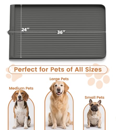 Dog Food Mat 36"x24" (Grey)
