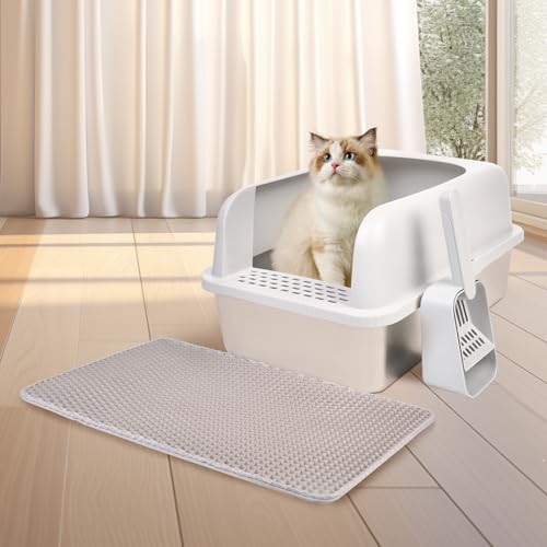 Stainless Steel Cat Litter Box with Lid (M)