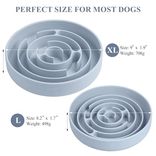 Extra Large Slow Feeder Bowl (Blue / XL)