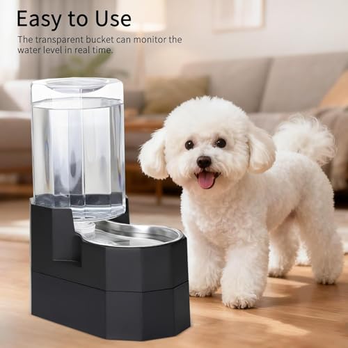 7L Raised Dog Water Dispenser (Black / 7L Raised)