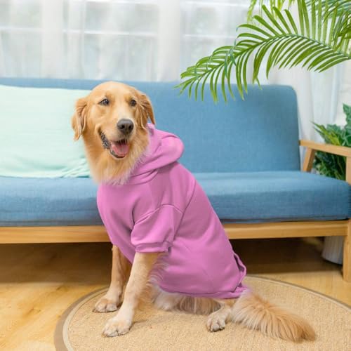 Dog Hoodie for Large Medium Small Dogs (Pink / Large)