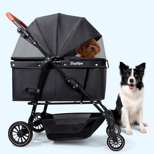 Dog Stroller for Large & Medium Dogs (Black)
