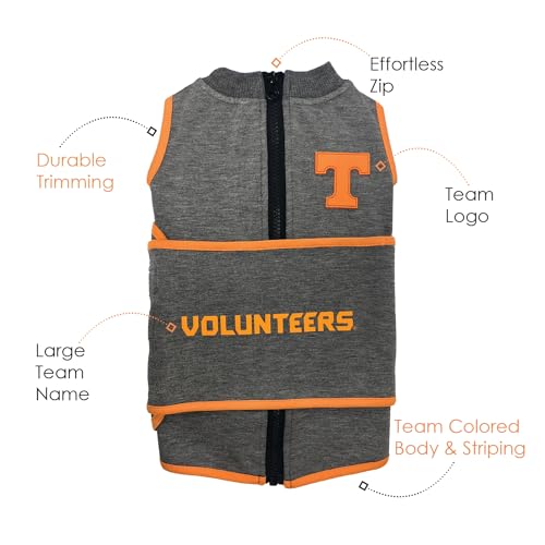 NCAA Tennessee Volunteers Dog Shirt Calming Soothing Vest for Dogs Cats with Fears (Large / Tennessee Volunteers)