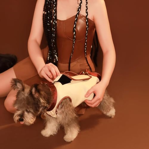 Dog Lift Harness Dog Carrier Sling for Small Dogs & Cats (Medium(8-13 LBS) / 1.0 White)