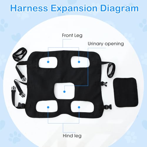 Dog Carry Sling Emergency Backpack Dog Lift Harness (L)