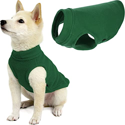 Stretch Fleece Vest Dog Sweater (X-Small Length (7") / Forest Green)