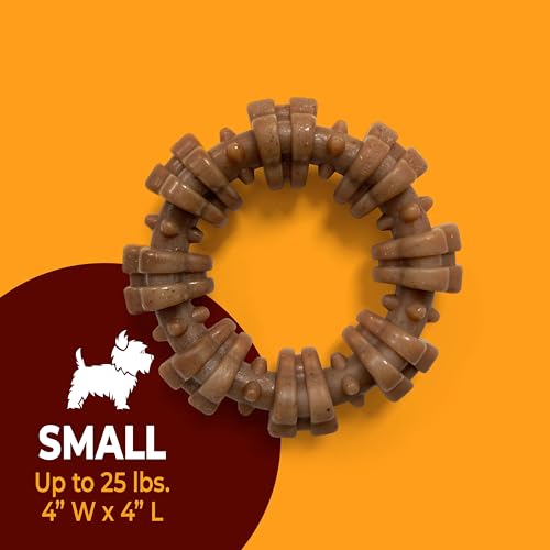 Strong Chew Ring Dog Chew Toy Made with Real Beef & Chicken (Textured Ring / Small)