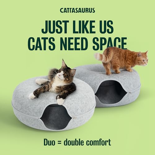 Peekaboo Cat Cave Duo Jumbo Set (Light Gray + Light Gray / Jumbo)