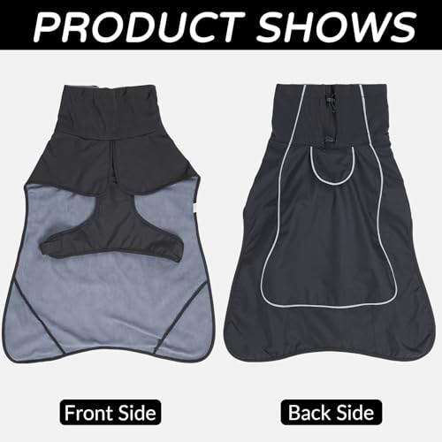 Waterproof Dog Raincoat (Black (Velvet Lining) / S)