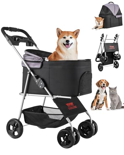 Pet Stroller 35 lbs Weight Capacity (4 wheels, For Pets up to 35 Pound)