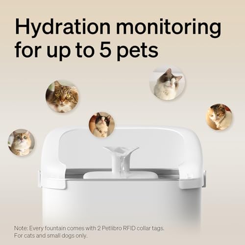 Cats Water Fountain for Multi Cats (White / RFID Fountain)