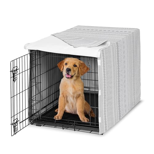 36in. Medium Dog Crate Cover (Grey Jacquard / 36.0"L x 23.5"W x 24.0"H)