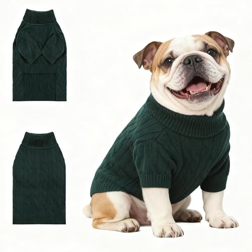 Small Medium Dog Sweater (Green / Large)