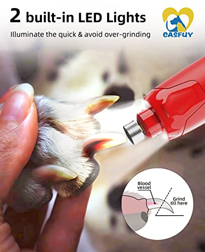 Dog Nail Grinder Quiet (Red)