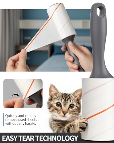 Extra Sticky Lint Roller Pet Hair Remover for Clothes (720 Sheets)