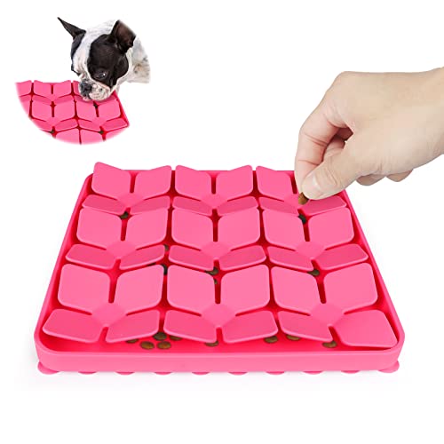Snuffle Mat for Dogs (S-8"X8" / Pink-S)