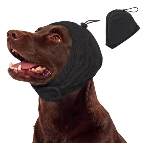 Dog Ear Cover Noise Protection (Small(Head Circle:10"-15") / Black)