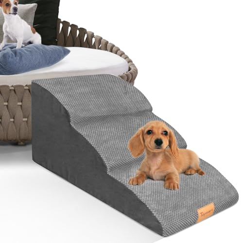 High Density Extended Foam Dog Ramp&Steps 3 Tiers (Grey / 33.1*15.7*15.7)