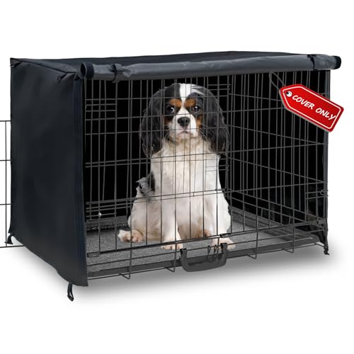 Dog Crate Cover 30in Pet Kennel Cover 30''L*19''W*20''H (Black / 30.0"L x 19.0"W x 20.0"H)