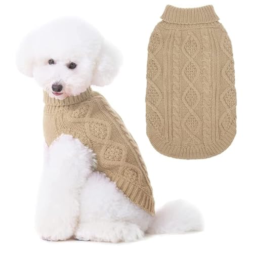 Dog Sweater for Small Dogs (Beige / Small)