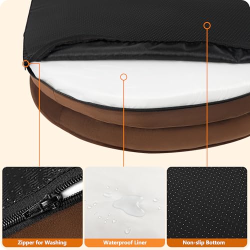 Orthopedic Waterproof XXX (XXX-Large(53 x 35.8 x 7.5 inch) / Brown)